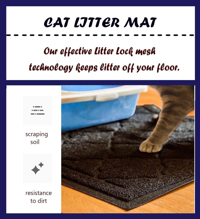 PETUPPY Cat Litter Mat Traps Litter from Litter Box XL Size 47"X36" Durable Trapping Rug, Non-Slip and Waterproof, Easy to Clean - Image 5